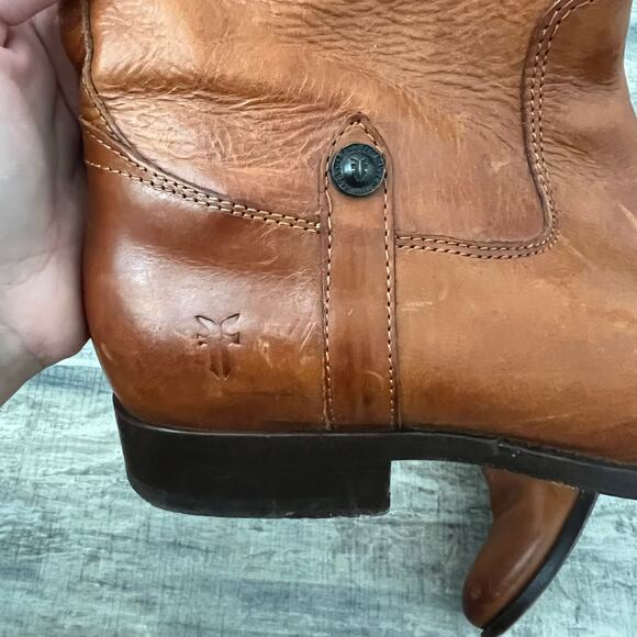 Frye Melissa riding boots Button tall brown leather size 8 Mexico Equestrian - Picture 6 of 13